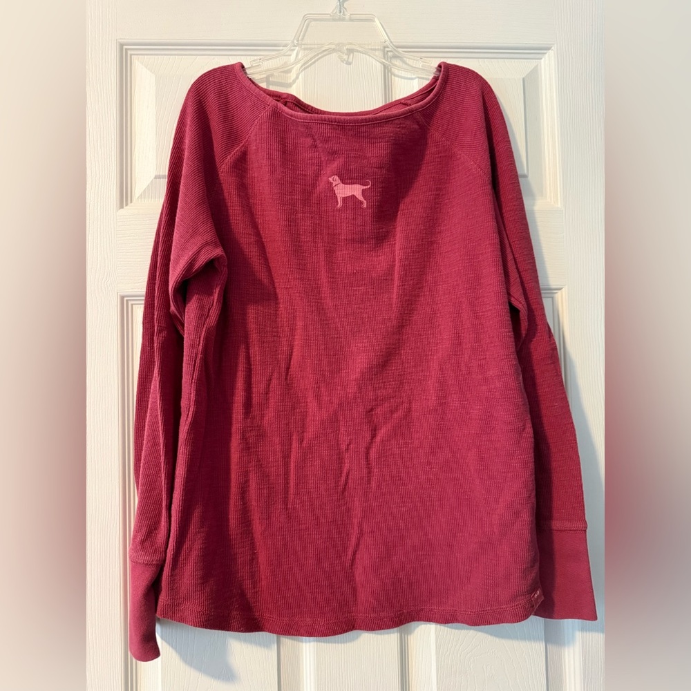 The Black Dog Long Sleeve Pink&Red Shirt